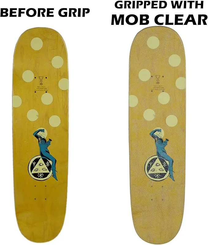 1,Mob Clear Grip Tape 3 Sheets Skateboard Griptape