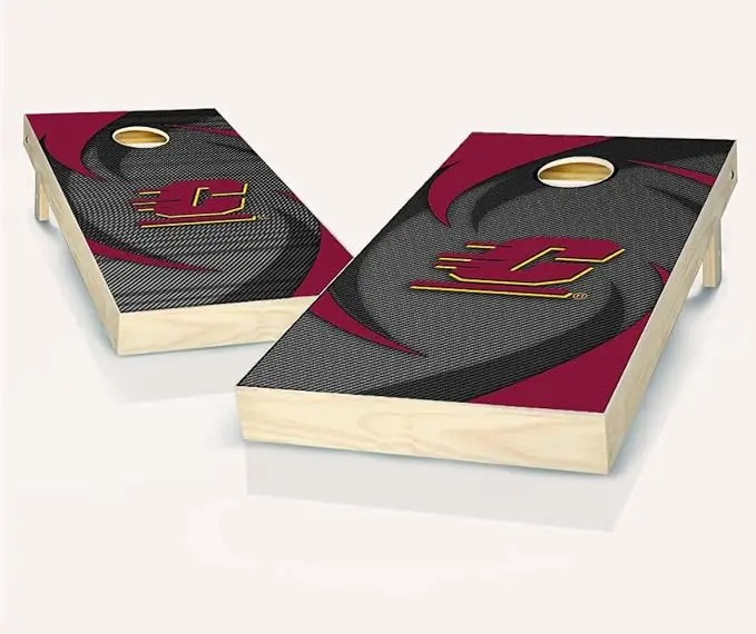 Central Michigan Chippewas Swoosh Themed Cornhole Wraps Board Set