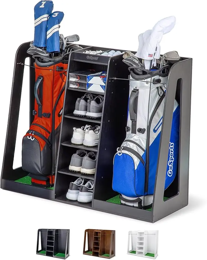 GoSports Premium Wooden Golf Bag Organizer