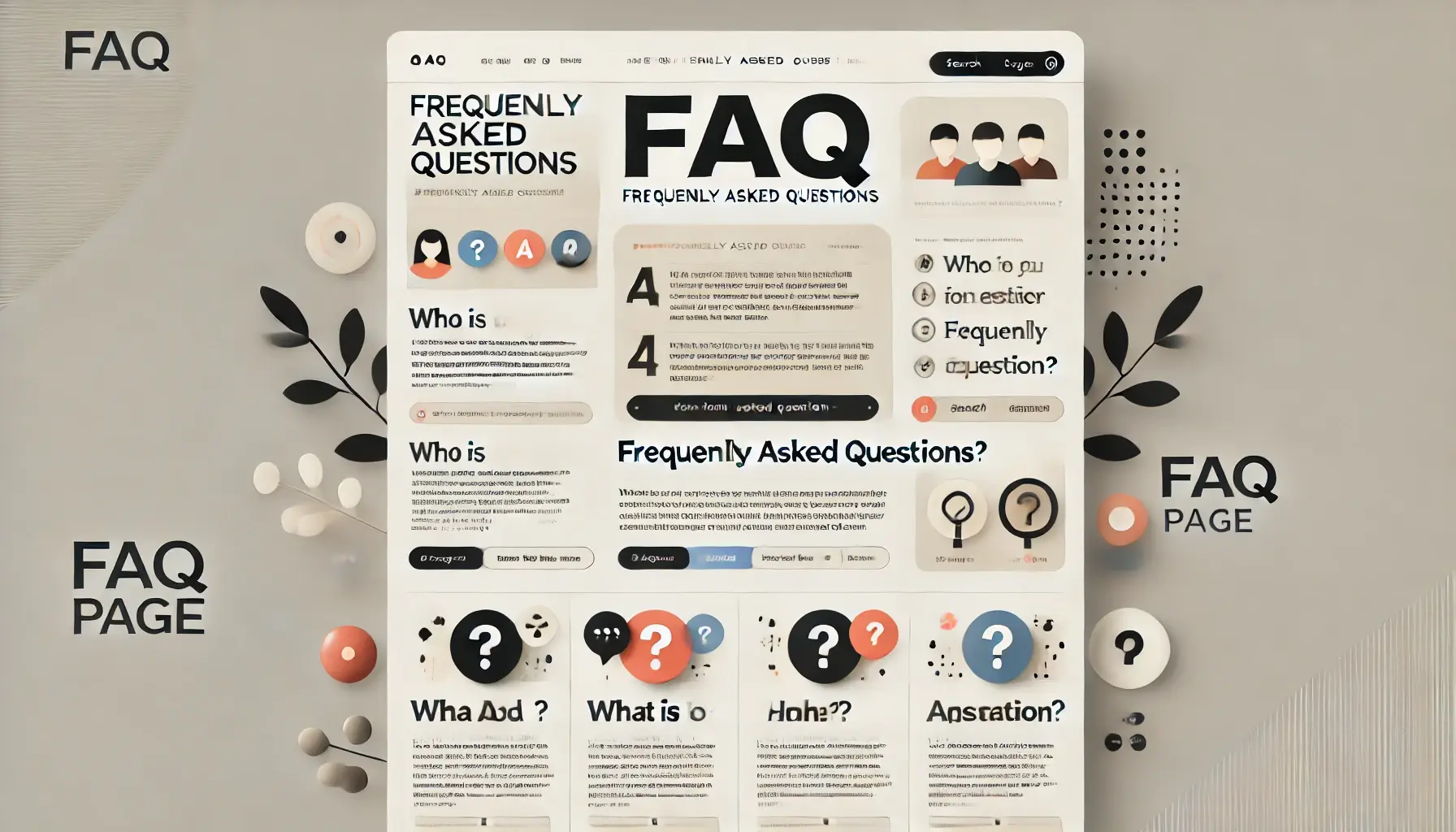 Here is the FAQ page design as requested, featuring a clean and modern layout. Let me know if you need any adjustments!